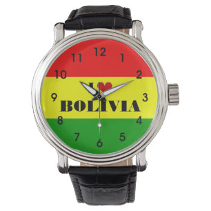 I Liebe Bolivien Armbanduhr