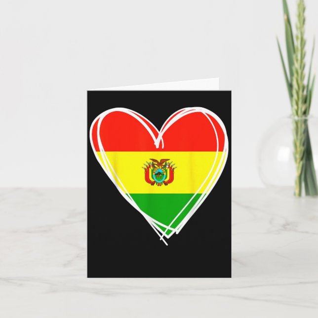 I Liebe Bolivien Cool Bolivien Flag Herzdesign Bol Karte (Vorderseite)