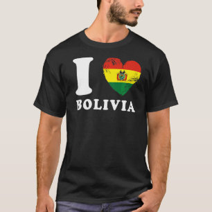 I Liebe Bolivien Herzenflagge Bolivien T-Shirt
