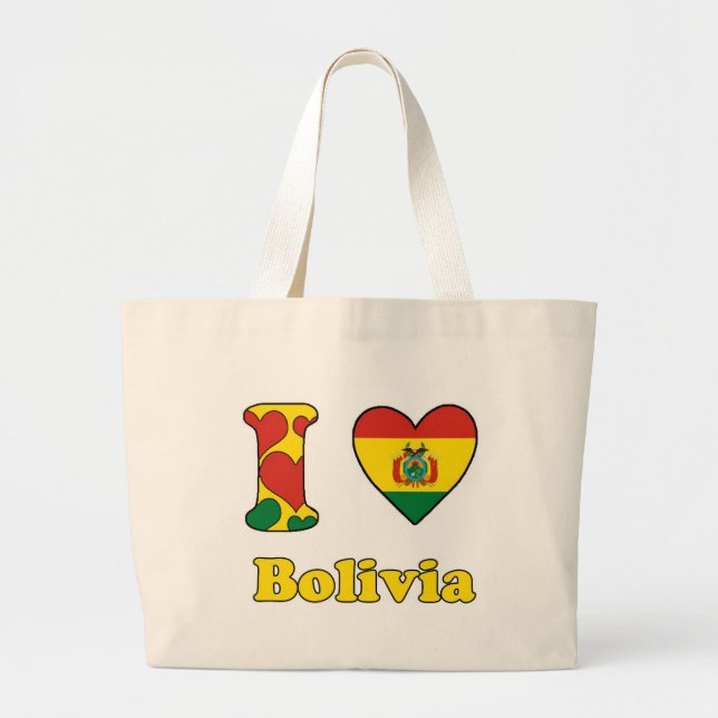 I Liebe Bolivien Jumbo Stoffbeutel (Vorne)