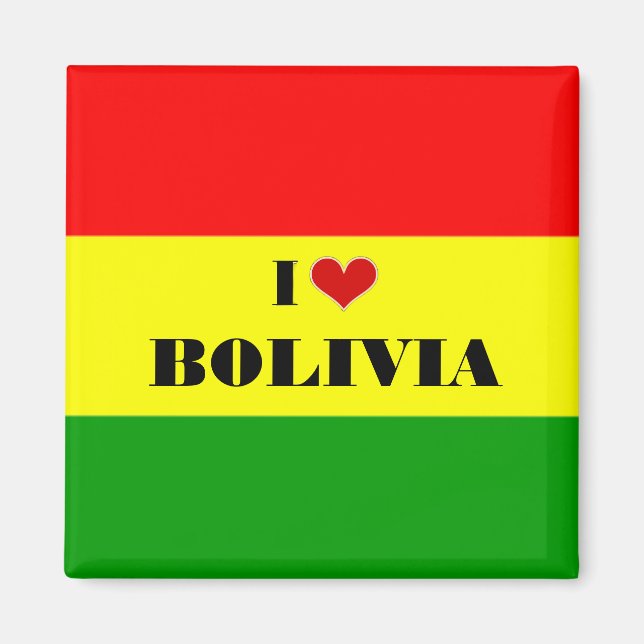 I Liebe Bolivien Magnet (Vorne)