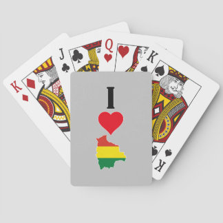 I Liebe Bolivien Vertikal I Herzenlandkarte Spielkarten