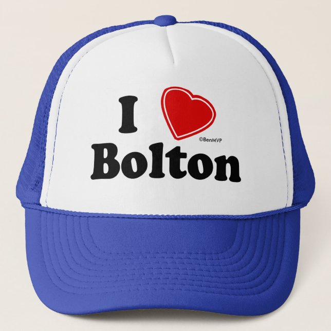 I Liebe Bolton Truckerkappe (Vorderseite)
