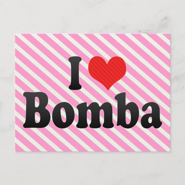 I Liebe Bomba Postkarte (Vorderseite)