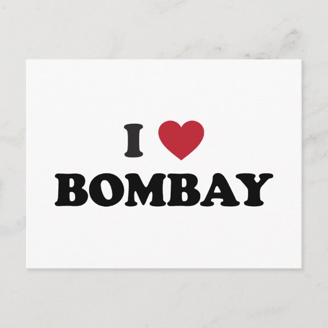 I Liebe Bombay Indien Postkarte (Vorderseite)