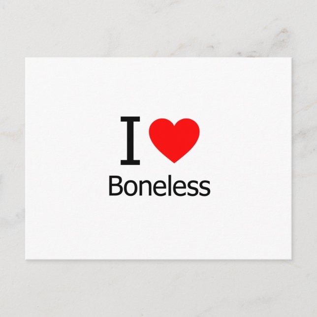 I Liebe Boneless Postkarte (Vorderseite)