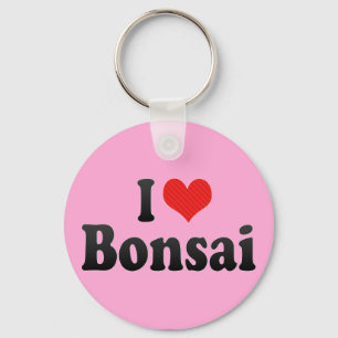 I Liebe-Bonsais Schlüsselanhänger
