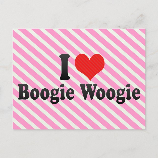 I Liebe Boogie Woogie Postkarte (Vorderseite)