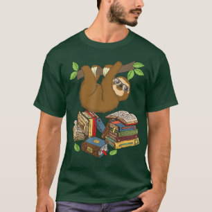 I Liebe Books Chibi Anime Sloth's Book Lover T-Shirt