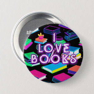 I Liebe Books farbenfroh 2 Button