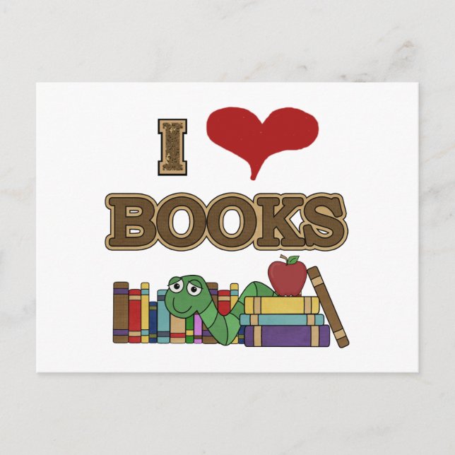 I Liebe Books Postkarte (Vorderseite)