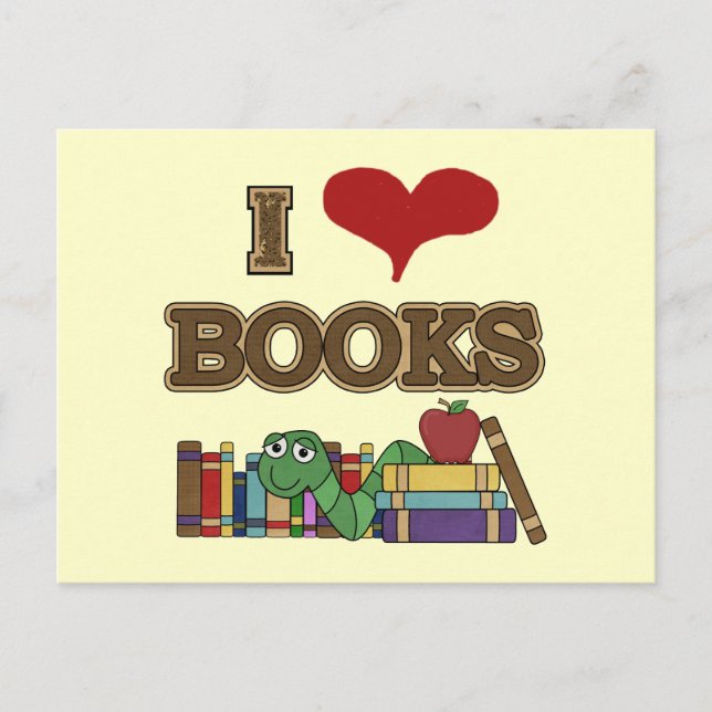 I Liebe Books Postkarte (Vorderseite)