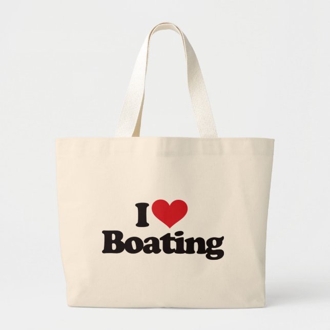 I Liebe-Bootfahrt Jumbo Stoffbeutel (Vorne)