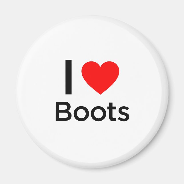 I Liebe Boots Magnet (Vorne)