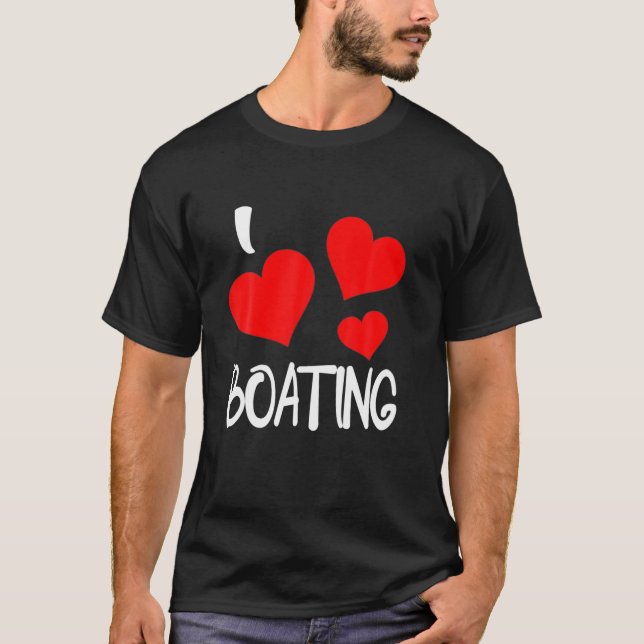 I Liebe Bootsfahrt für Motorboote Liebhaber von Fr T-Shirt (Vorderseite)