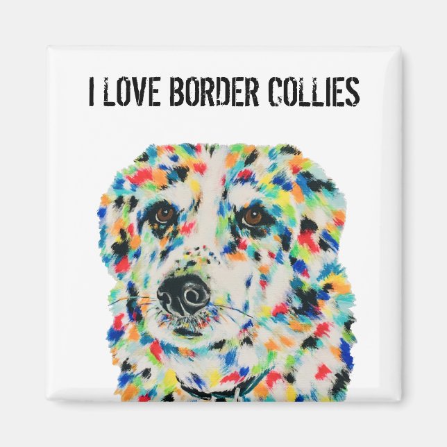 I Liebe Border Collieses Magnet (Vorne)