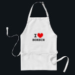 I Liebe Borsch | Lustvolle Schürze für Männer und<br><div class="desc">I Liebe Borsch | Lustvolle Schürze für Damen und Herren. Individualisierbare Vorlage für die Liebe GRILLEN Schürze in Gelb,  Beige und Weiß. Niedliche Geschenkidee für Koch Koch oder Polnisch / Russisch / Ukrainisch / Weißrussland Abendessen Party. Borschtsch,  Bortsch,  Borstch,  Borsch,  Borschtsch-Suppe,  die berühmte rote Rübensuppe aus Osteuropa.</div>