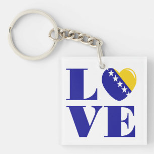 I Liebe Bosnien Schlüsselanhänger