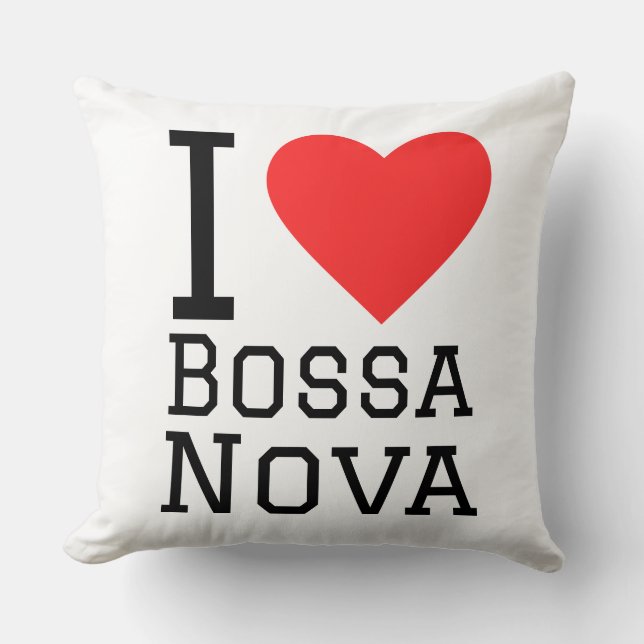 I Liebe Bossa nova Kissen (Vorderseite)