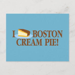 I Liebe Boston Cream Pie Postkarte