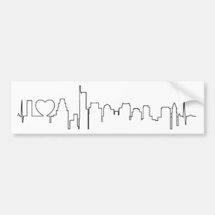I Liebe Boston in einer außerordentlichen ecg Art Autoaufkleber