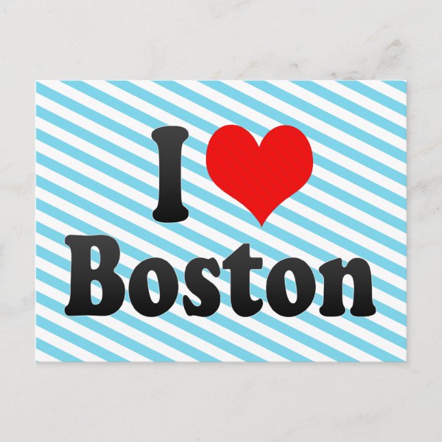 I Liebe Boston Postkarte (Vorderseite)