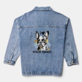 I Liebe Boston Terriers Jeansjacke