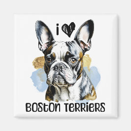 I Liebe Boston Terriers Magnet