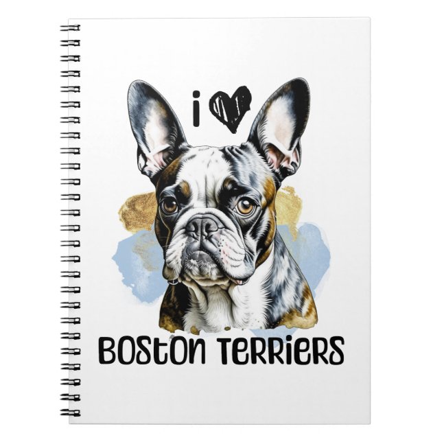 I Liebe Boston Terriers Notizblock (Vorderseite)