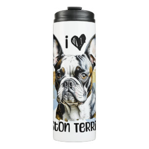 I Liebe Boston Terriers Thermosbecher