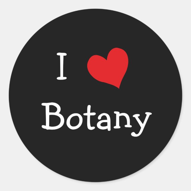 I Liebe Botany Runder Aufkleber (Vorderseite)
