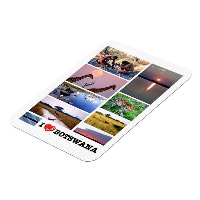 I LIEBE Botswana - Magnet (Linke Seite)