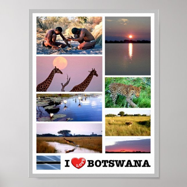 I LIEBE Botswana - Poster (Vorne)