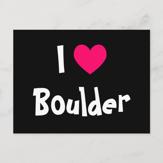 I Liebe Boulder Postkarte (Vorderseite)