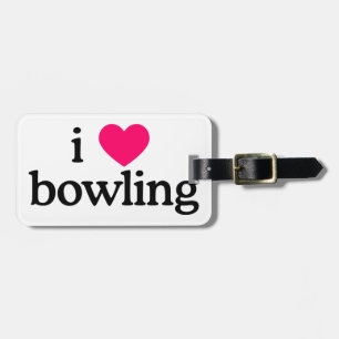 I Liebe-Bowling Gepäckanhänger