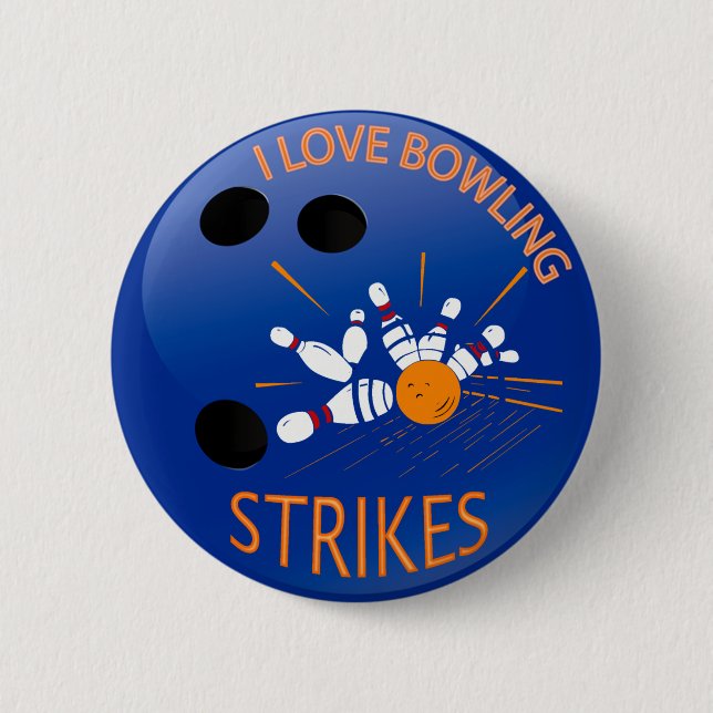 I LIEBE-BOWLINGS-STREIKS BUTTON (Vorderseite)