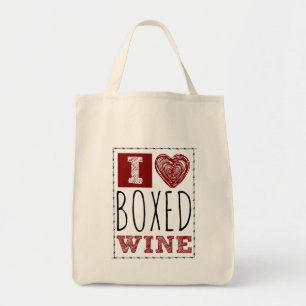 I Liebe Boxed Wine Barbed Wire Heart Tragetasche