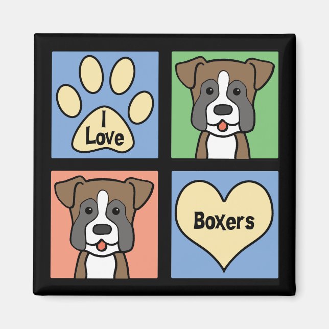 I Liebe Boxers Magnet (Vorne)