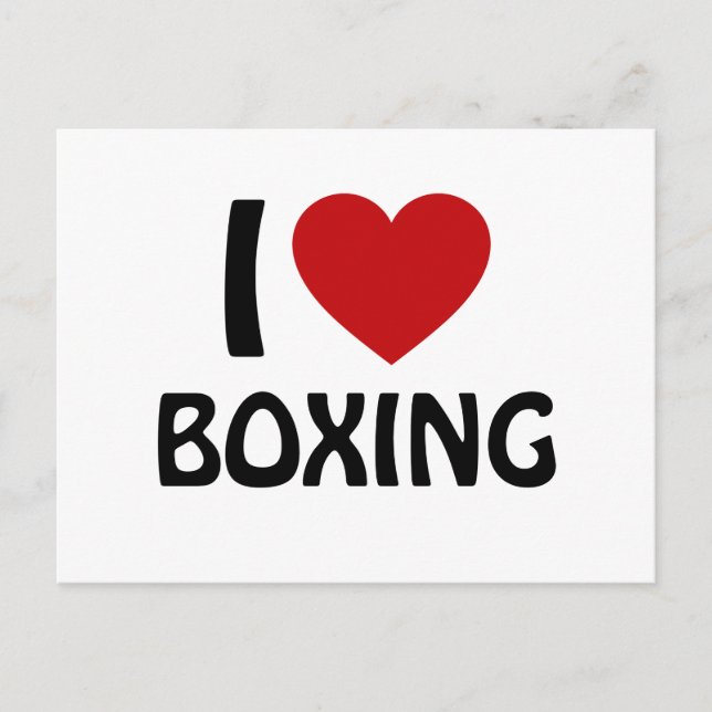 I Liebe BOXING Postkarte (Vorderseite)