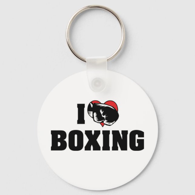 I Liebe Boxing Schlüsselanhänger (Vorderseite)