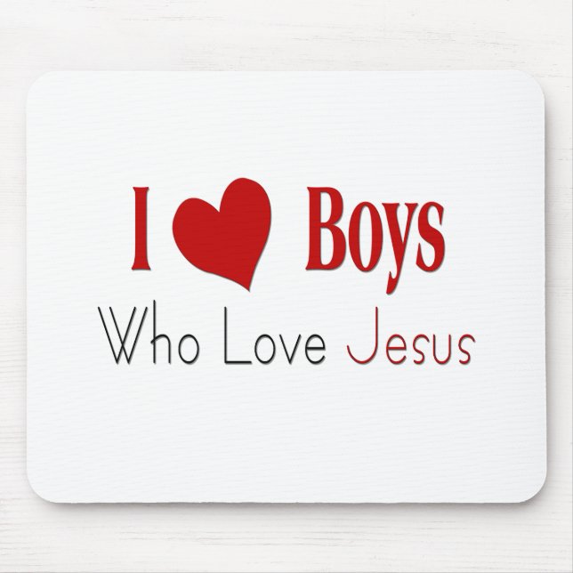 I Liebe Boys Mousepad (Vorne)