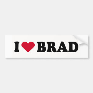 I LIEBE BRAD AUTOAUFKLEBER