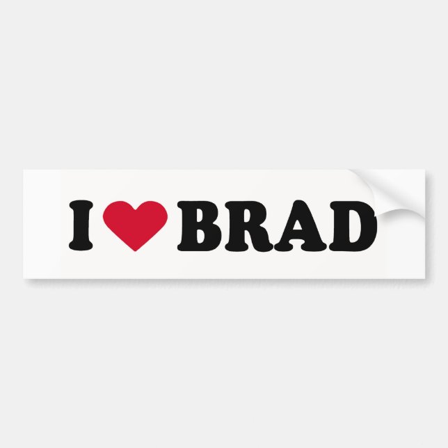 I LIEBE BRAD AUTOAUFKLEBER (Vorne)
