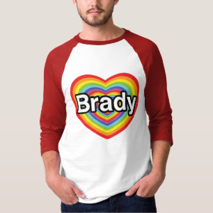 I Liebe Brady: Regenbogenherz T-Shirt