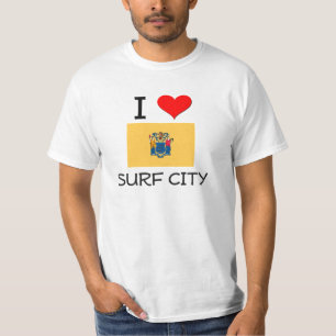 I Liebe-Brandungs-Stadt New-Jersey T-Shirt