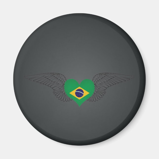 I Liebe Brasilien - Flügel Magnet (Vorne)