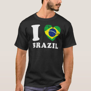 I Liebe Brasilien Herzenflagge Brasilien T-Shirt