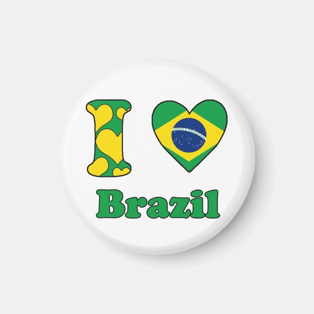 I Liebe Brasilien Magnet (Vorne)
