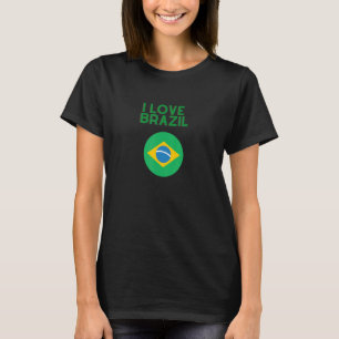 I Liebe Brasilien Vibranu Rainbow Design T-Shirt