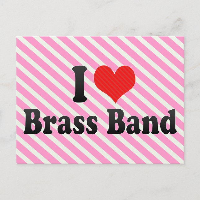 I Liebe Brass Band Postkarte (Vorderseite)